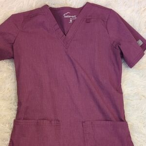 Butter Women's Purple Scrub Top And Bottom Set